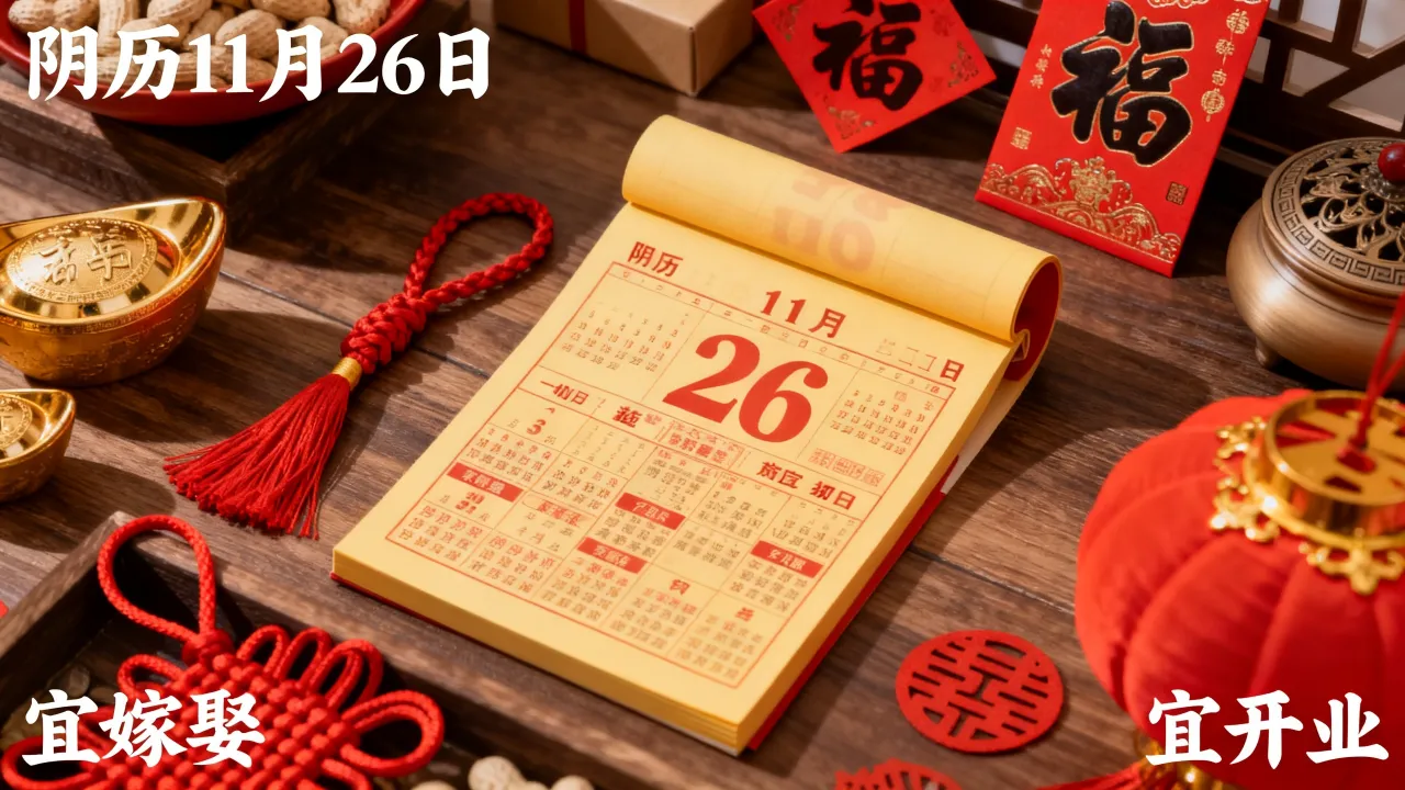 阴历11月26日吉不吉利，适合办什么大事？