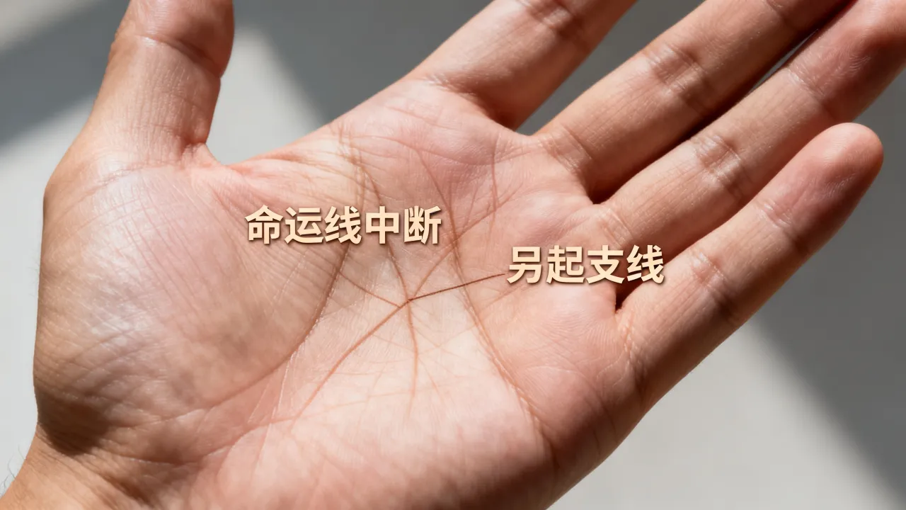 命运线中断另起是什么征兆,手相命运线断了怎么办 命运线中断另起是什么征兆,手相命运线断了怎么办