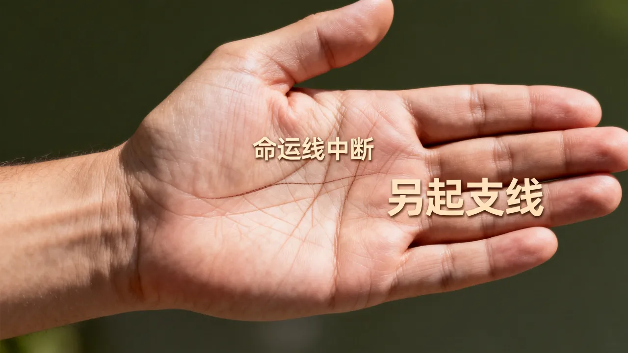 命运线中断另起是什么征兆,手相命运线断了怎么办 命运线中断另起是什么征兆,手相命运线断了怎么办