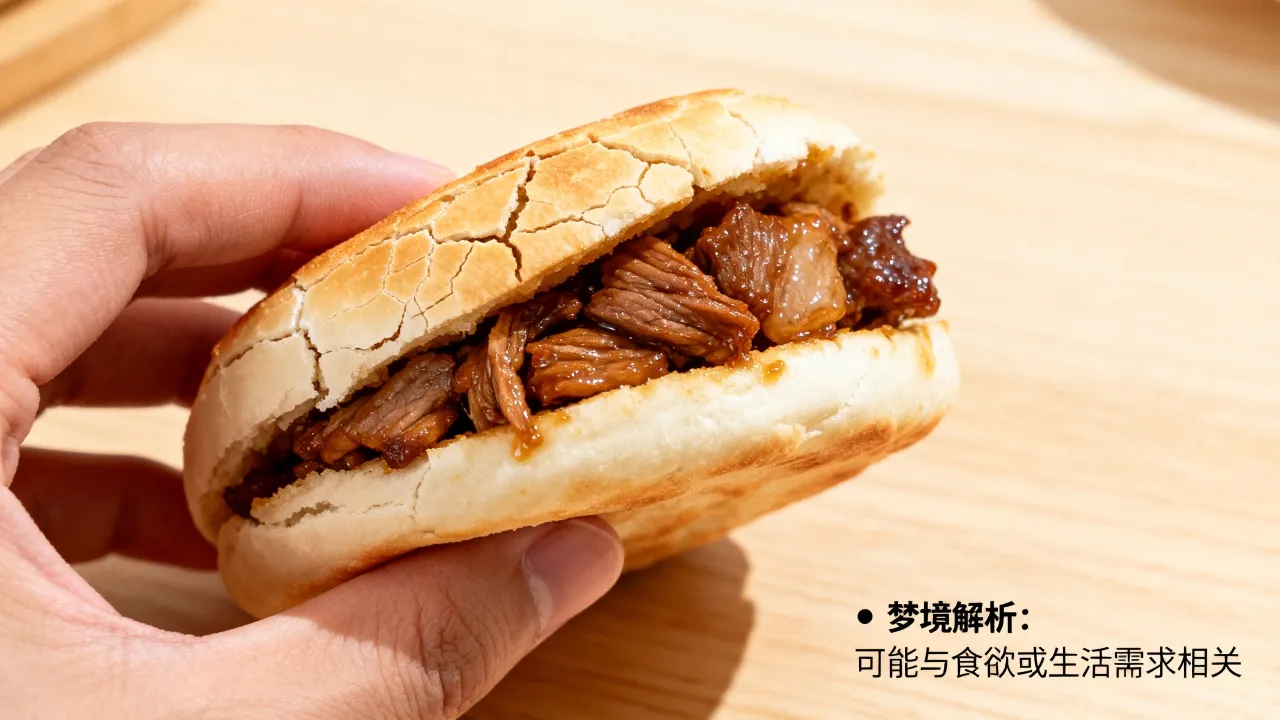 梦到买肉夹馍是什么意思，梦见买肉夹馍有何预兆