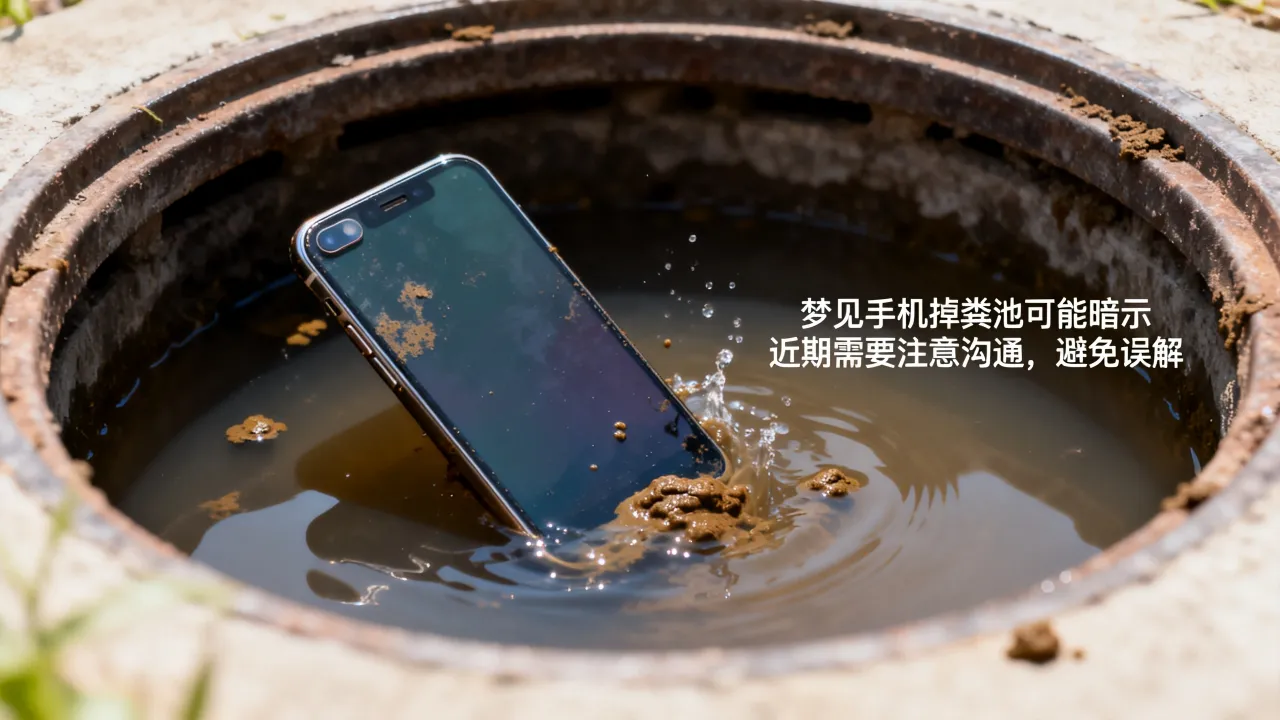梦见手机掉粪池是什么征兆，梦见手机掉进厕所里预示什么