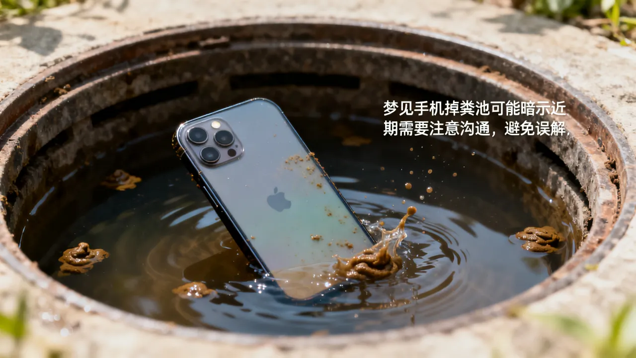 梦见手机掉粪池是什么征兆，梦见手机掉进厕所里预示什么