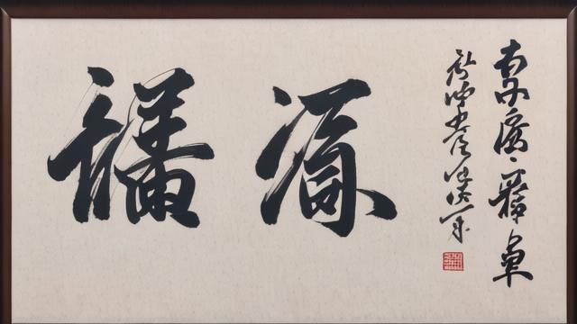 带运气字画