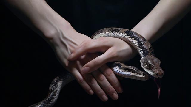 梦到蛇缠手